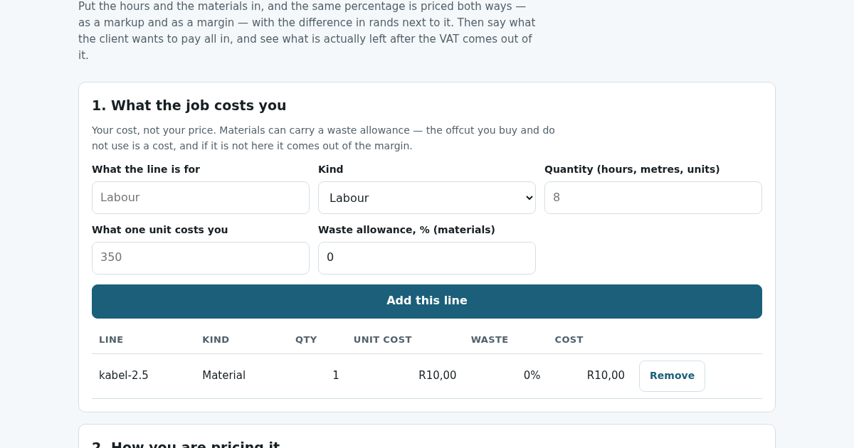 Quote Right: Markup, Margin and VAT That Lands Where You Put It